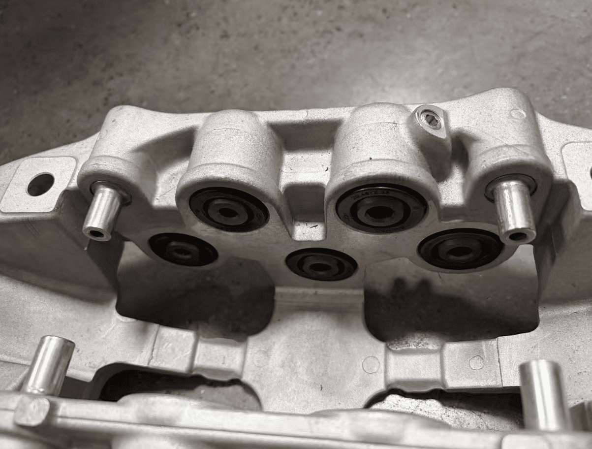 Brake calipers showing different piston number configurations
