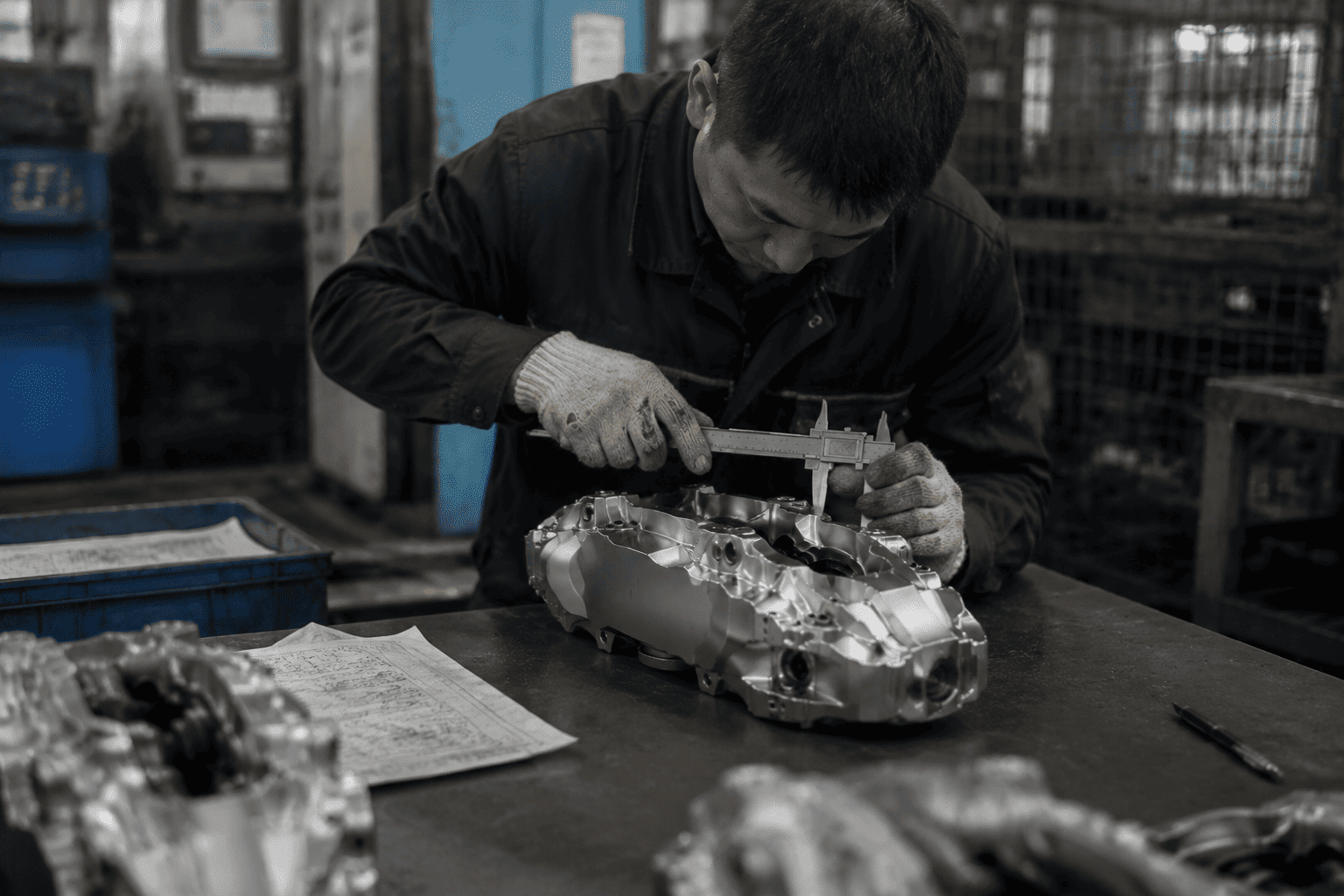 Range of customized brake caliper products in different finishes